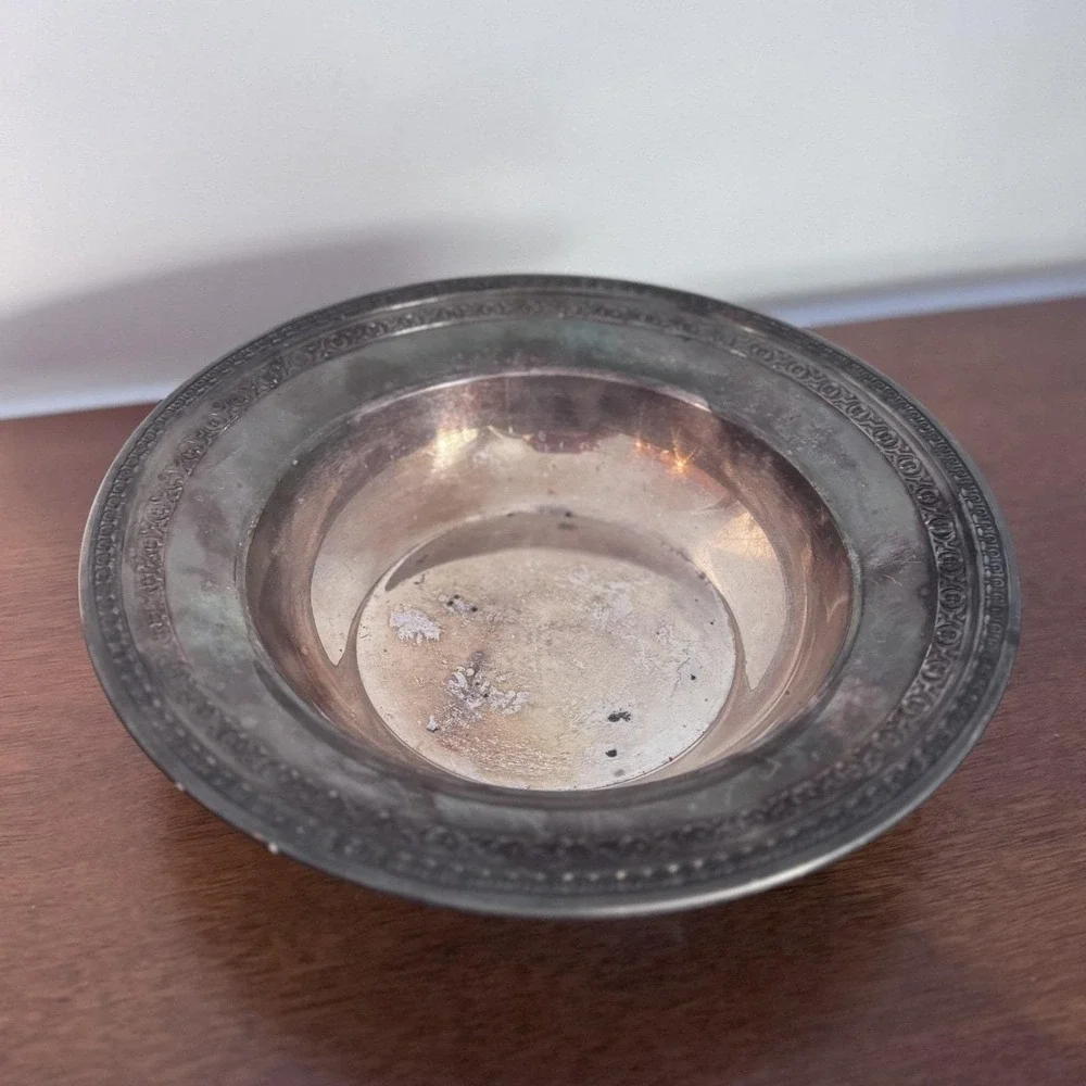 Vintage Reed & Barton 1203 A Silver Plate Filigree Trim Bowl 10